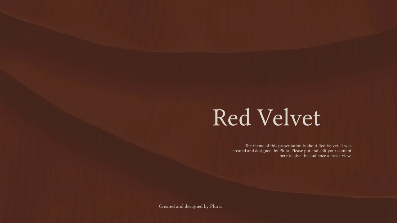 Plantilla de presentación Terciopelo Rojo — Diapositiva 1 de 15