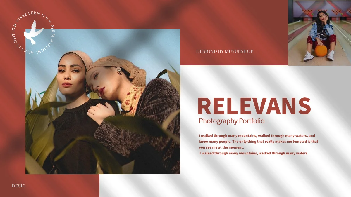 Relevans Photography Portfolio Presentation Template — Slide 1 of 17
