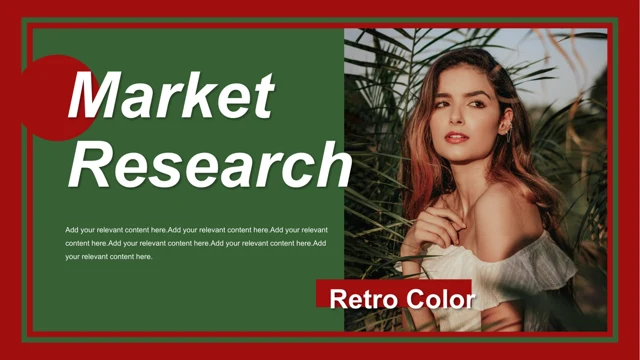 Plantilla de presentación Investigación de mercado retro