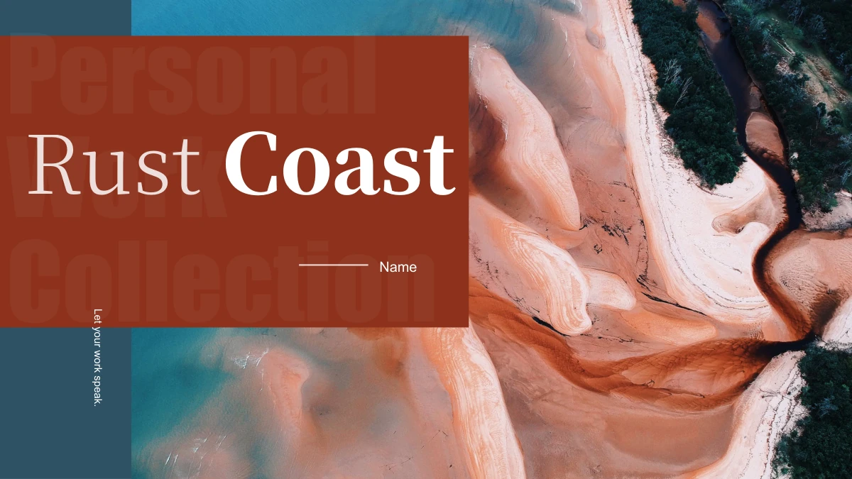 Rust Coast Portfolio Presentation Template — Slide 1 of 15