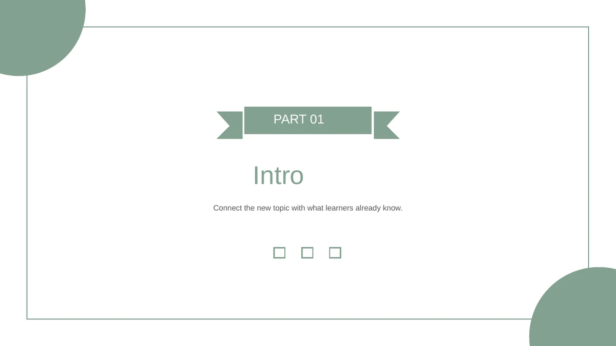 sage green powerpoint background: Circle Lesson Slides