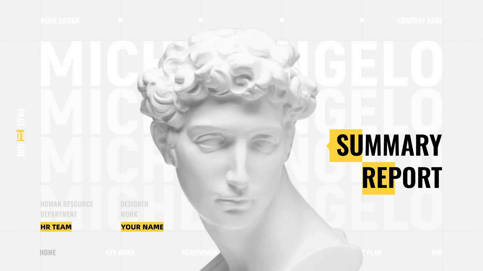 Sculpture Work Report Presentation Template