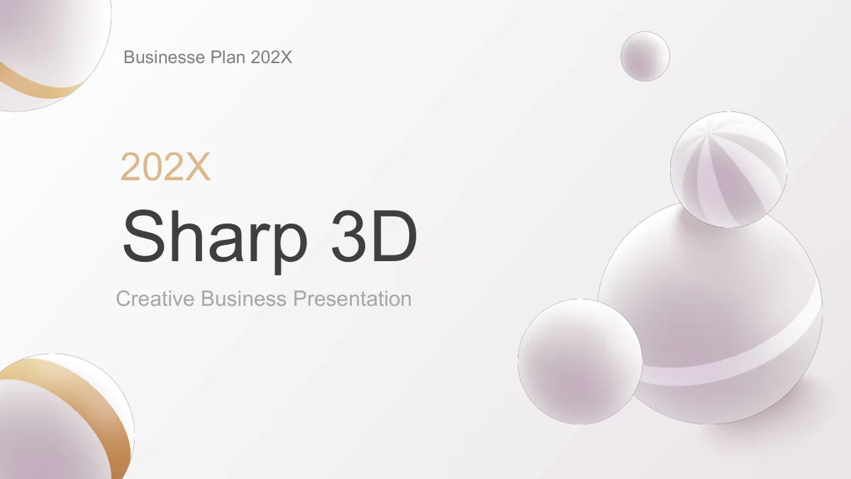 Templat pembentangan Sharp 3D — Slaid 1 daripada 24