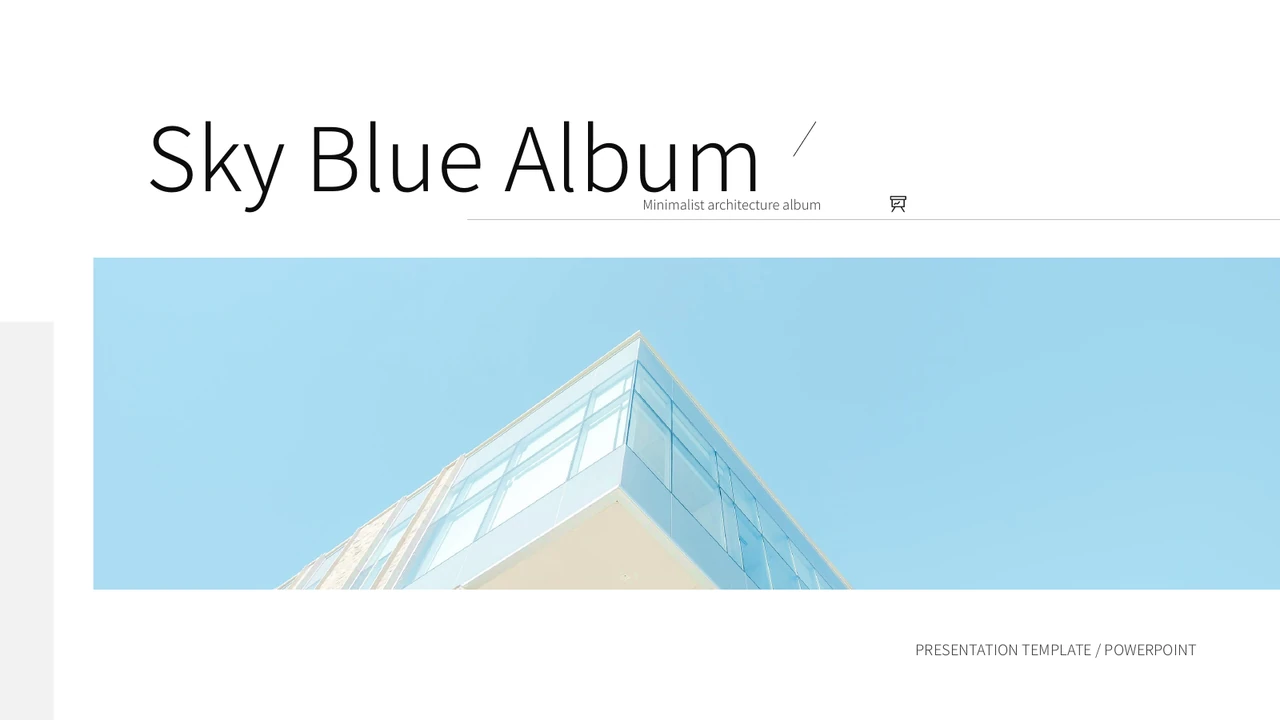 Sky Blue Architecture Album Presentation Template — Slide 1 of 15