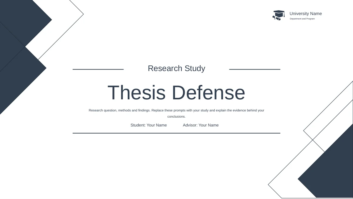 Slate Blue Angular Thesis Defense Presentation Template