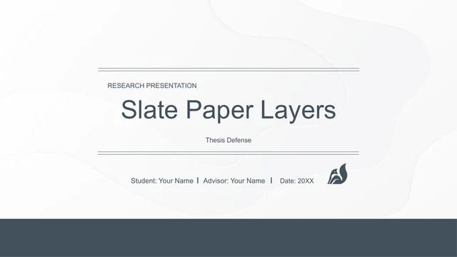 Cover headed “Slate Paper Layers”, with “Thesis Defense” as the subtitle.