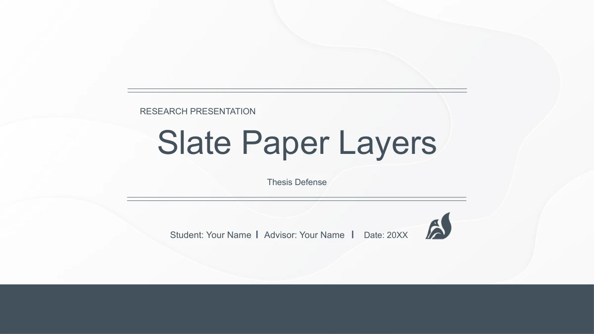 Cover headed “Slate Paper Layers”, with “Thesis Defense” as the subtitle.