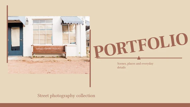 Modèle de présentation Portfolio photo de rue