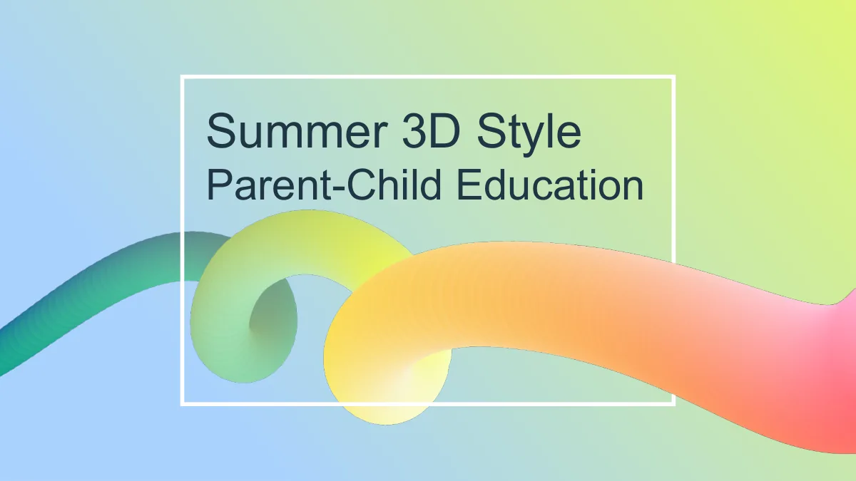 Summer Parent-Child Education Presentation Template — Slide 1 of 15