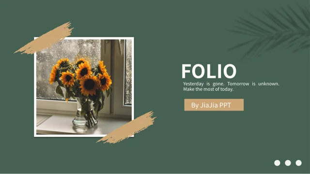 Sunflower Photography Portfolio Presentation Template