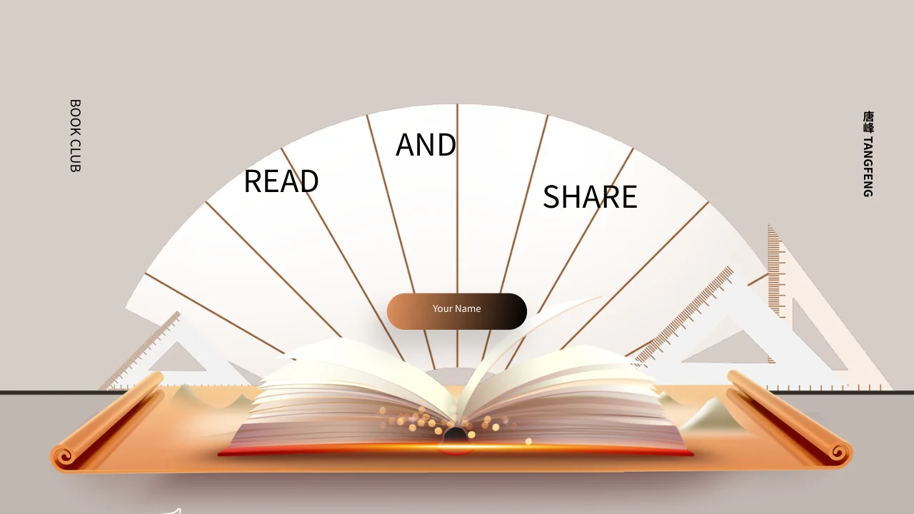 Taupe Book Club Presentation Template — Slide 1 of 25