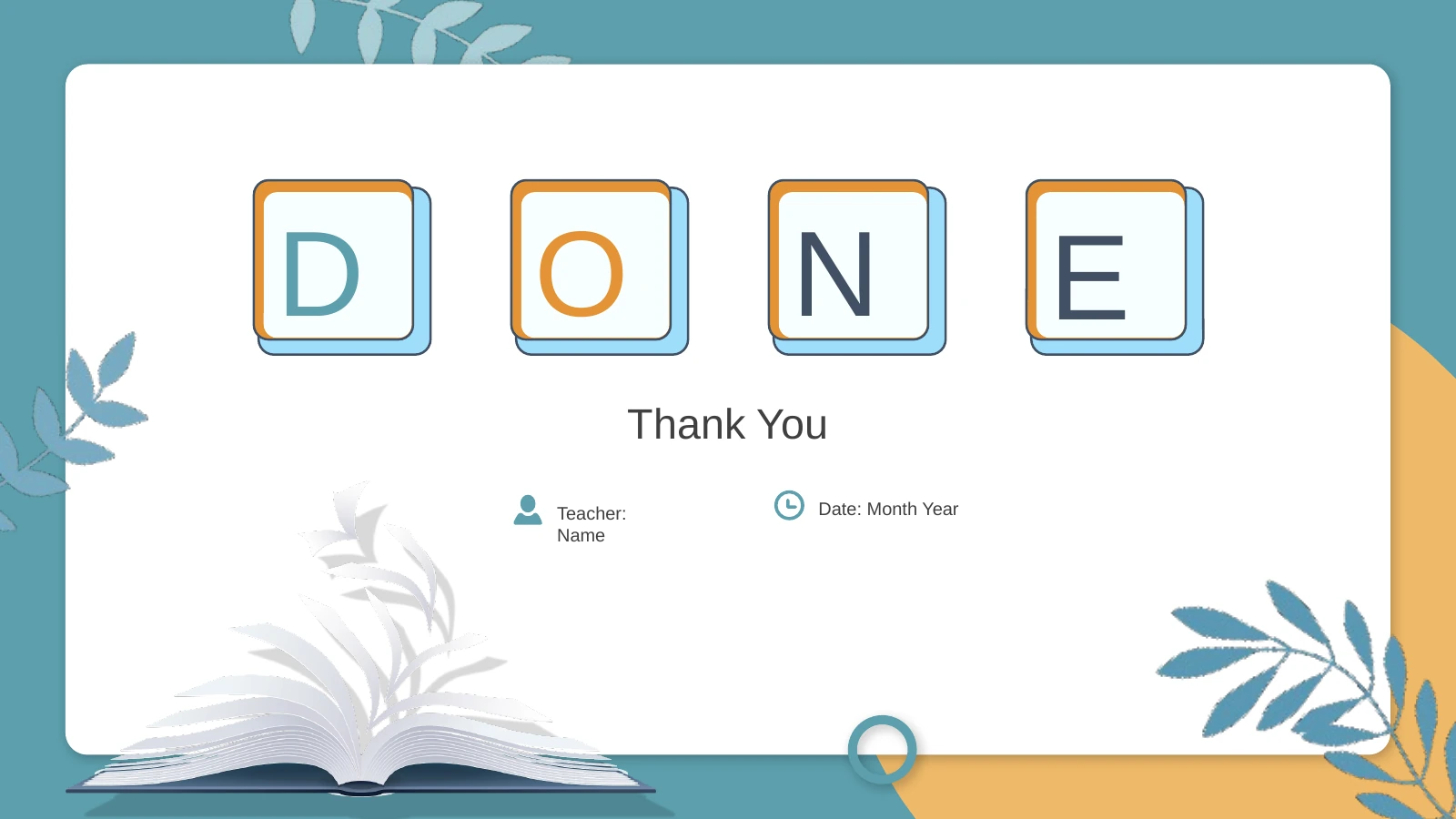 Plan de cours aux livres turquoise : modèle PPT | PPT AI