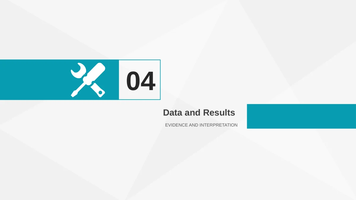 Chapter 04 divider with crossed tool icons and the heading Data and Results.