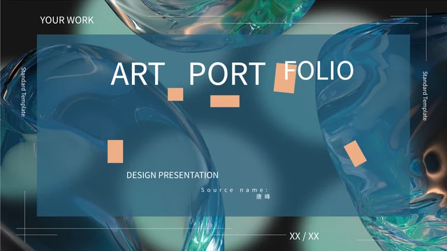Teal Glass Portfolio Presentation Template