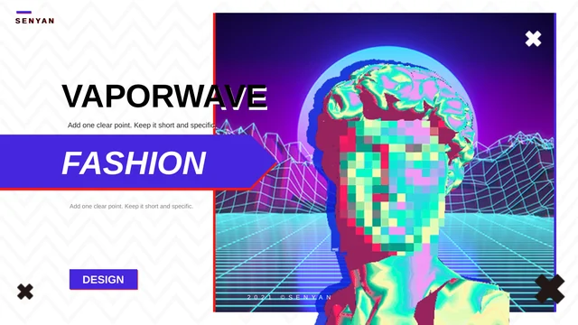 Plantilla de presentación Vaporwave