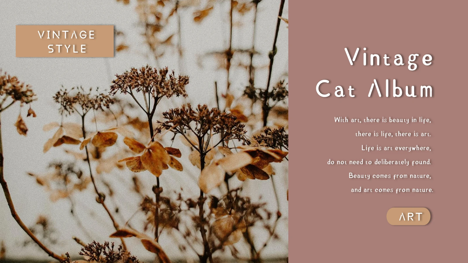 Präsentationsvorlage Vintage-Katzenfotoalbum