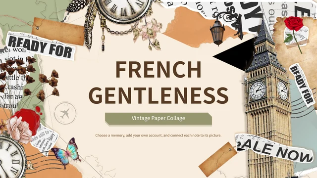 Vintage Paper Collage Presentation Template