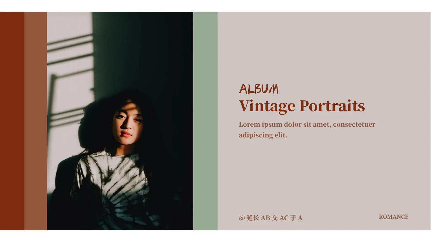 Vintage Portrait Album Presentation Template
