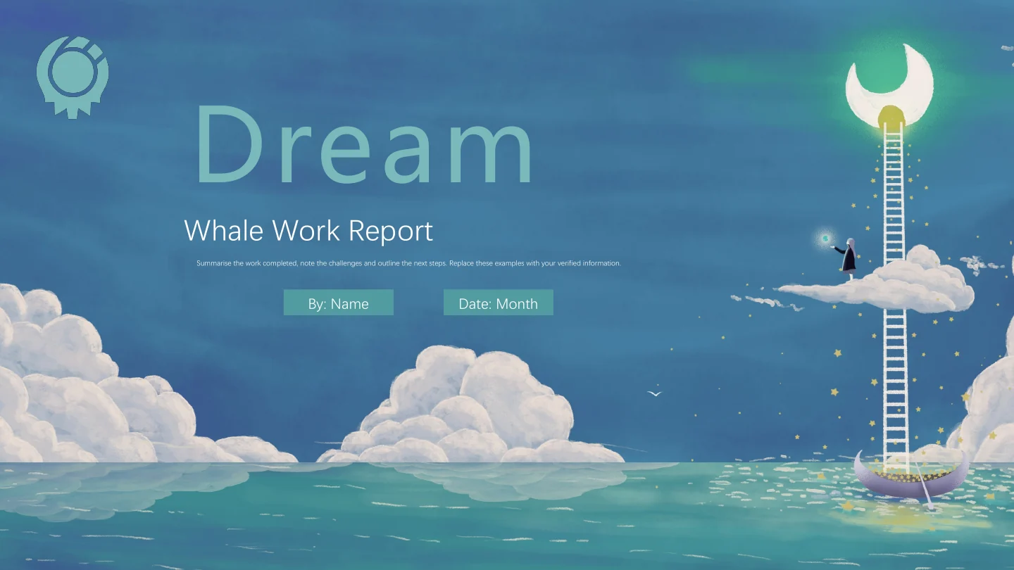 Whale Work Report Presentation Template