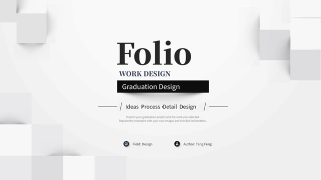 White Graduation Portfolio Presentation Template